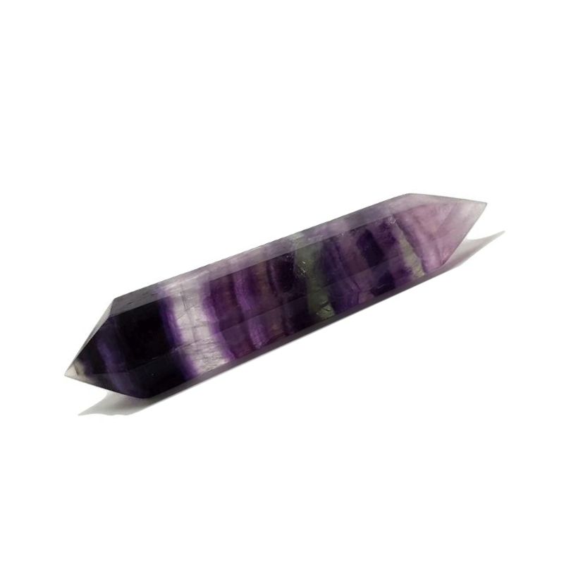 Fluorita Morada Natural doble punta 59 gr 9.3 cm Aprendizaje Organización - Caleidoscopio