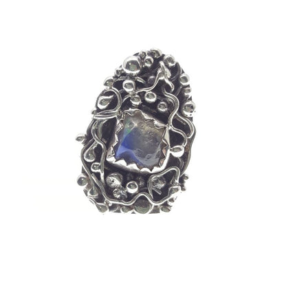 Anillo de Ópalo Azul Plata 925 Medida 6 Mod 1506 - Caleidoscopio