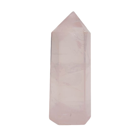 Punta Generador Obelisco de Cuarzo Rosa Natural 31 - 35 gr 5 cm Altura