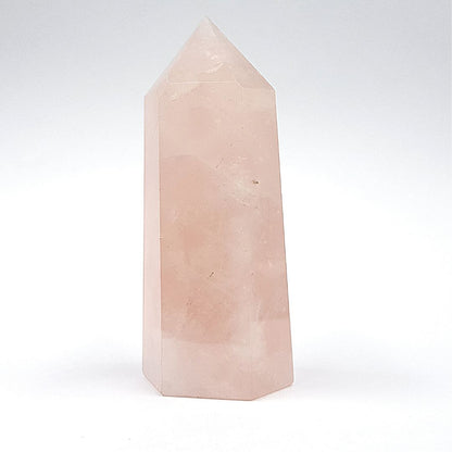 Punta Obelisco de Cuarzo Rosa Natural 88 - 95 g 6.7 a 7.7 cm Altura