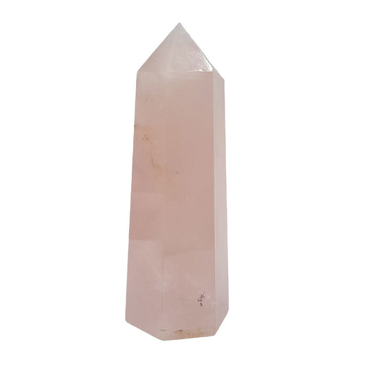 Punta Obelisco de Cuarzo Rosa Natural 80 - 85 g 7.5 cm Altura