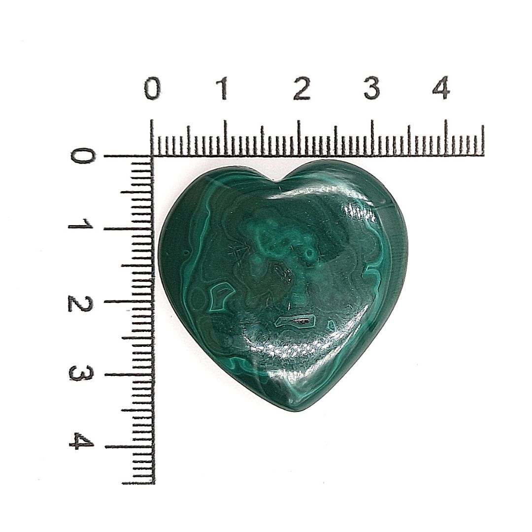 Auténtica Malaquita Corazón de 3 a 4 cm