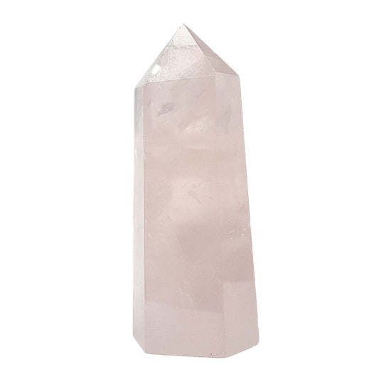 Punta Generador Obelisco de Cuarzo Rosa Natural 68 - 79 g 7 - 7 a 7 8 cm Altura