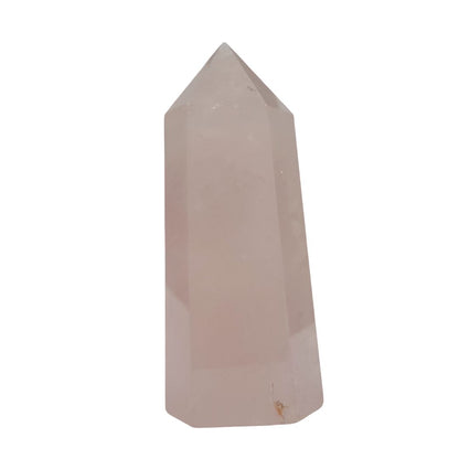 Punta Generador Obelisco de Cuarzo Rosa Natural 68 - 79 g 7 - 7 a 7 8 cm Altura