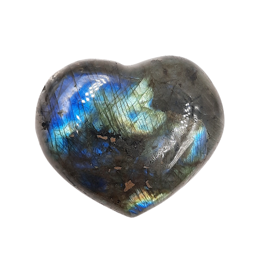 Corazón Labradorita Azul 65 g y 5 cm