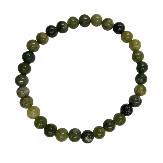 Pulsera Jade Verde de 6 mm.