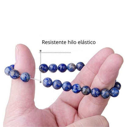 Pulsera de Auténtico Lapislázuli de 7 mm - Caleidoscopio