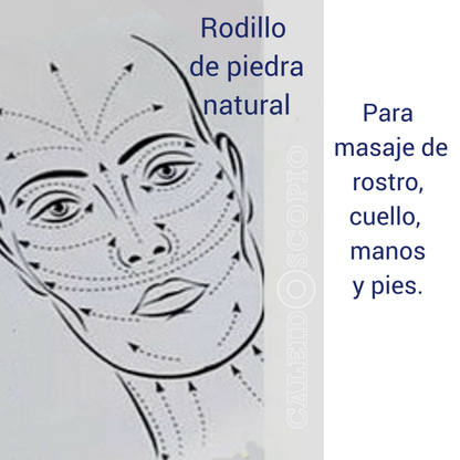 Rodillo Jade Verde Aventurina Primera Calidad Masaje Anti-envejecimiento Facial Tonifica - Caleidoscopio